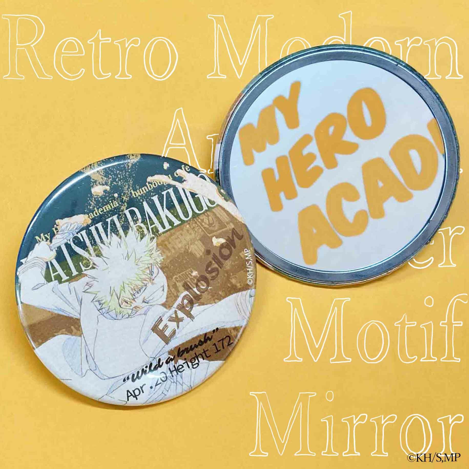 僕のヒーローアカデミア Retro Modern American Poster Motif 缶ミラー
