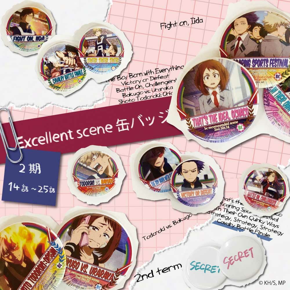 僕のヒーローアカデミア Heroes&villains pattern and Color 32mm缶