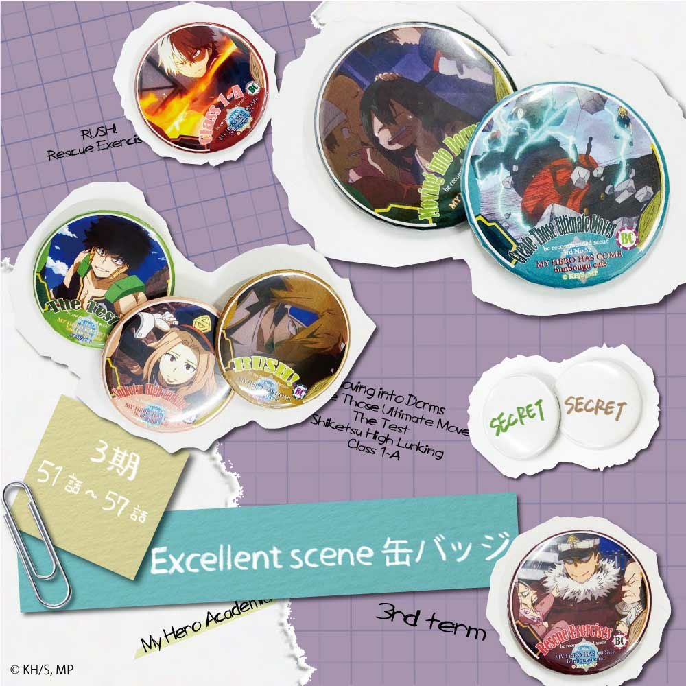 僕のヒーローアカデミア Heroes&villains pattern and Color 32mm缶