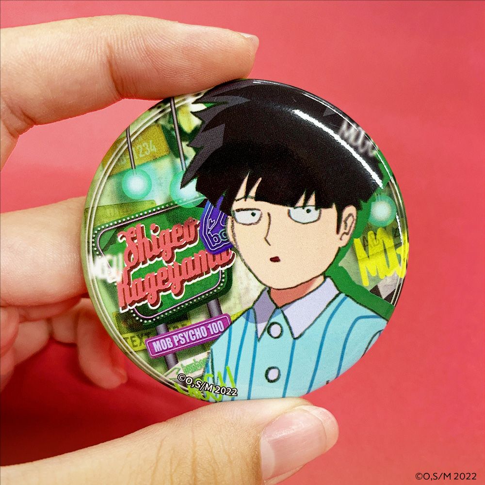 モブサイコ100×文房具カフェ 設定画缶バッジ ランダム販売 | 文房具