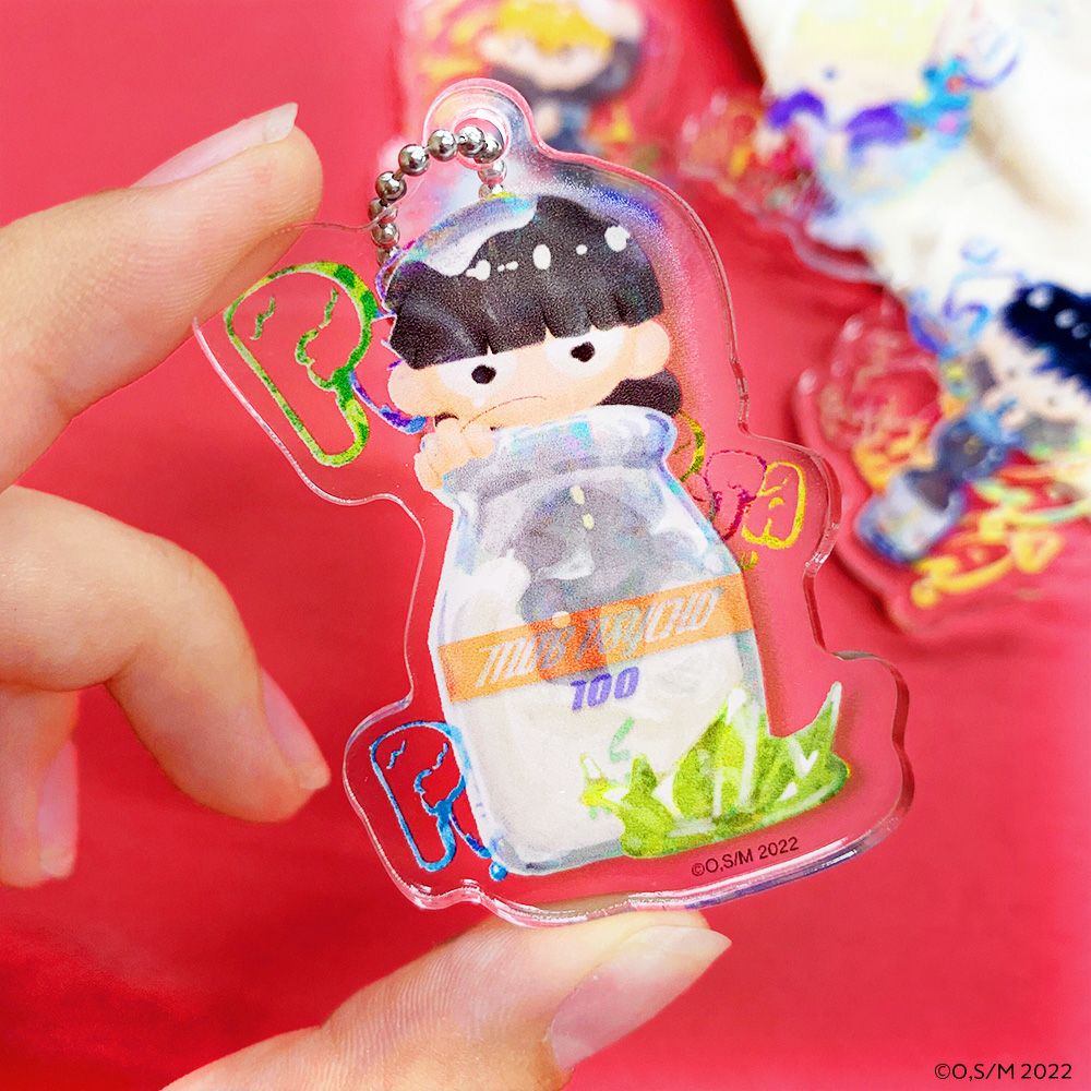 モブサイコ100×文房具カフェ 文カフ絵チュード アクリルキーホルダー