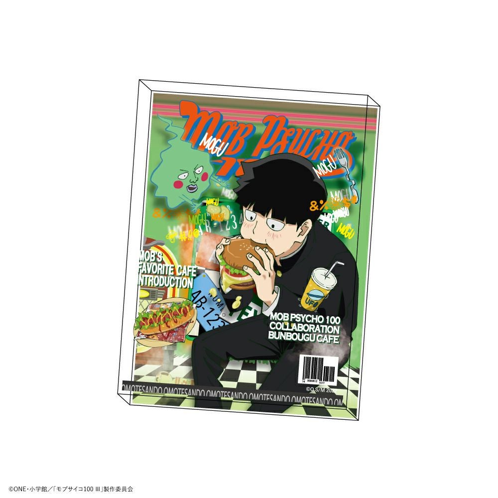 モブサイコ100×文房具カフェ アクリルブロック 影山茂夫&エクボ