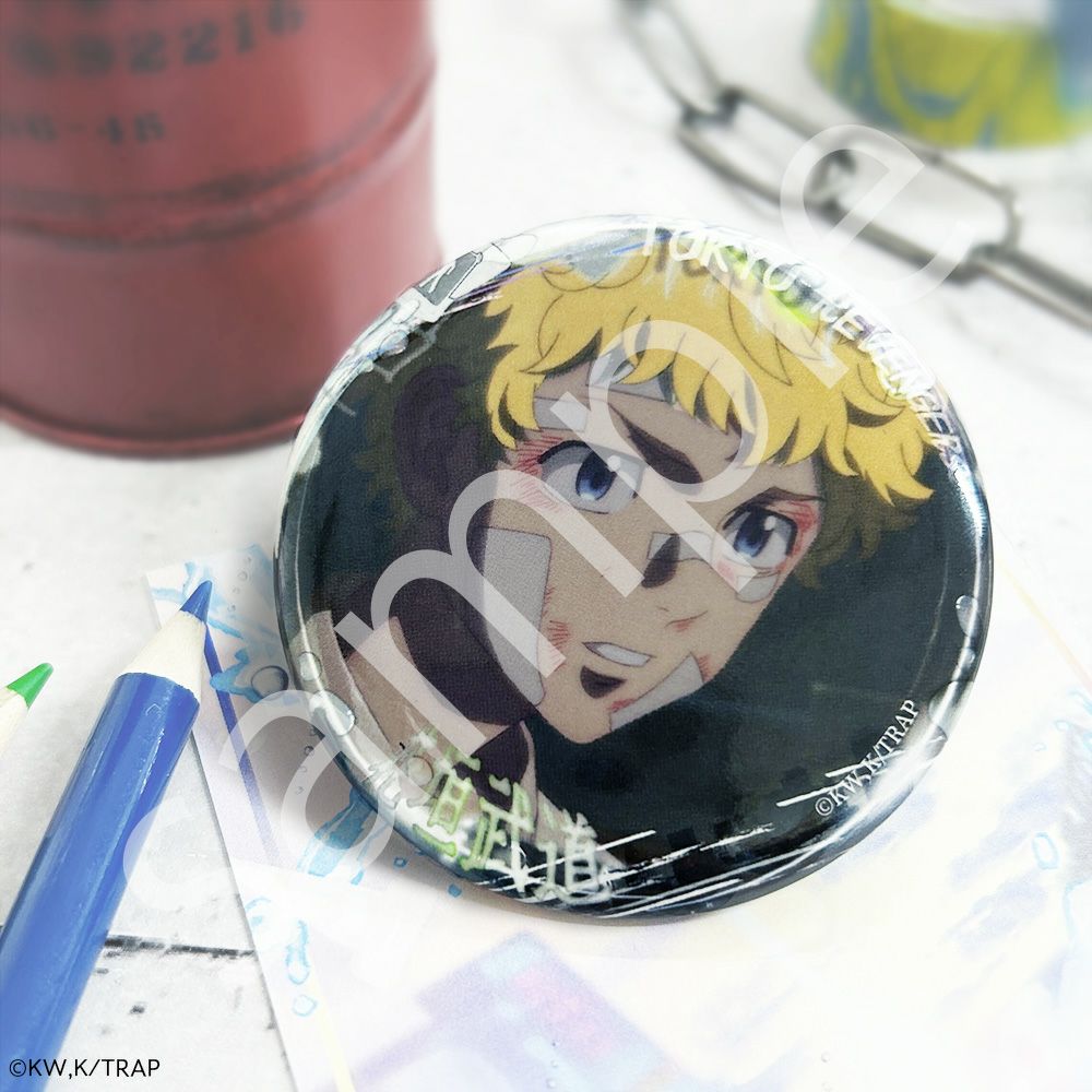 東京リベンジャーズ×文房具カフェ 春時雨モチーフ 缶バッジ 黒川イザナ