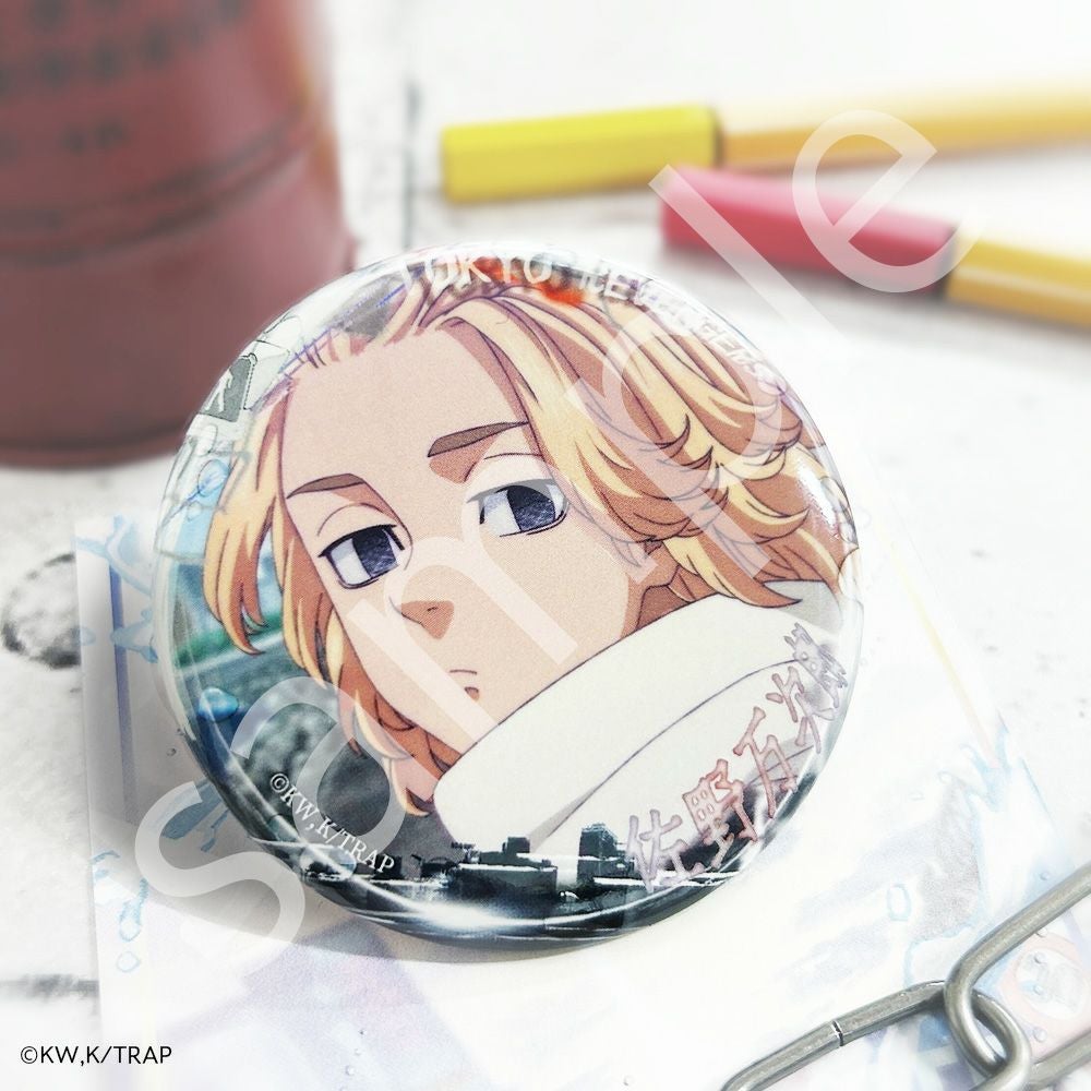 東京リベンジャーズ×文房具カフェ 春時雨モチーフ 缶バッジ 三途春千夜