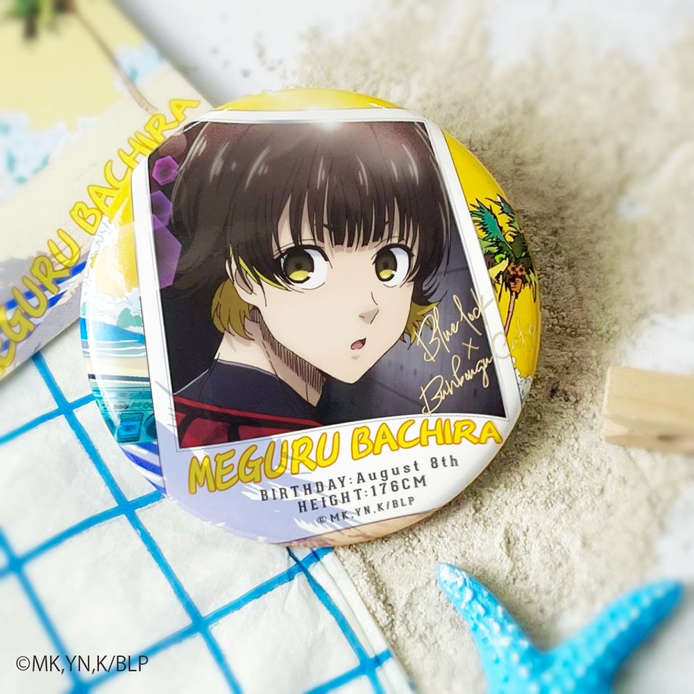 ブルーロック×文房具カフェ シーサイドフライヤーモチーフ 缶バッジ