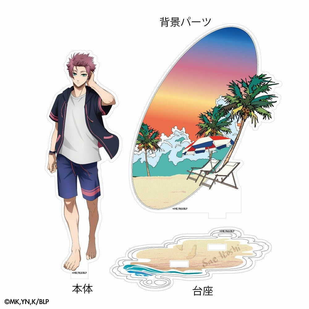 ブルーロック×文房具カフェ シーサイドモチーフ ジオラマアクリル