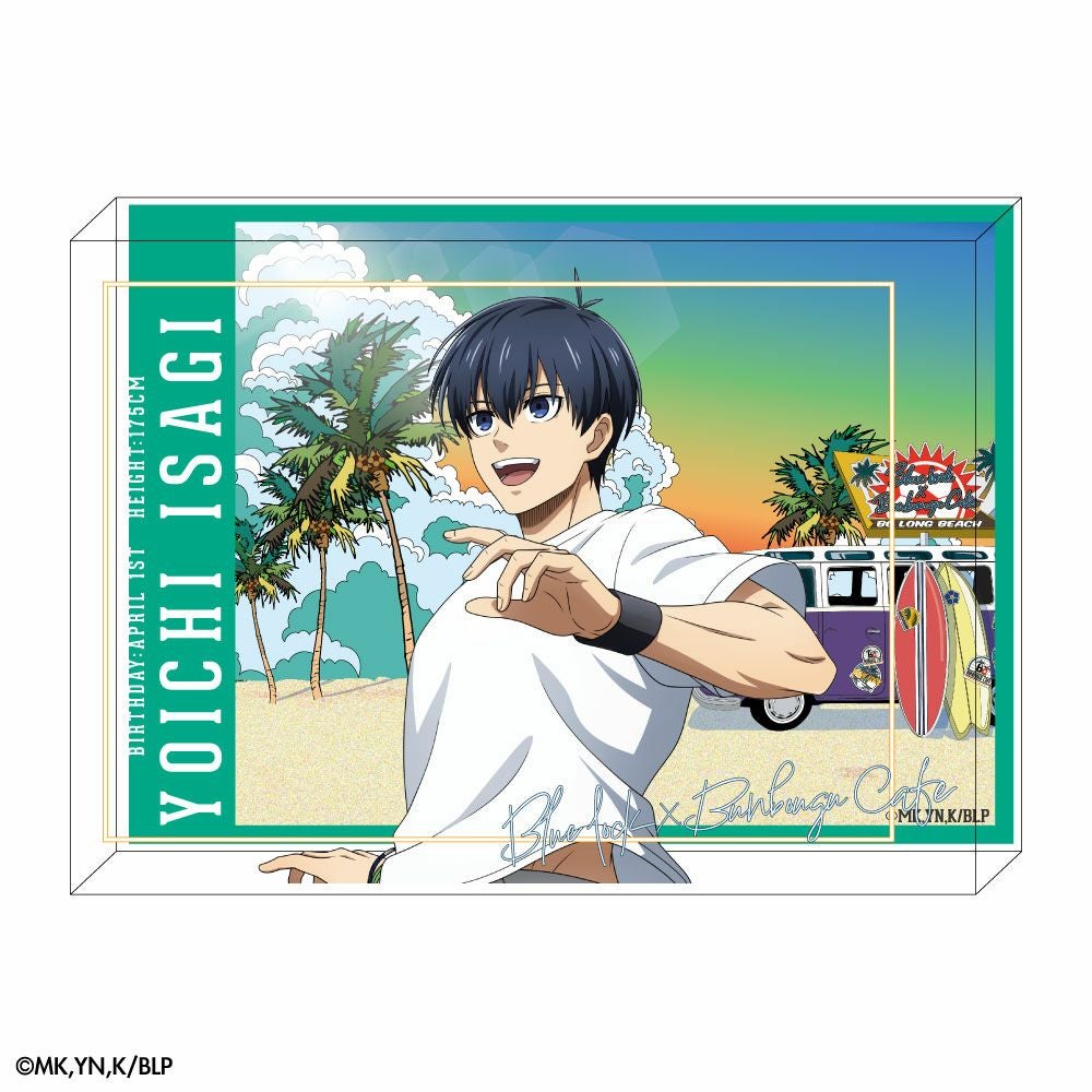 ブルーロック×文房具カフェ シーサイドモチーフ アクリルブロック 潔