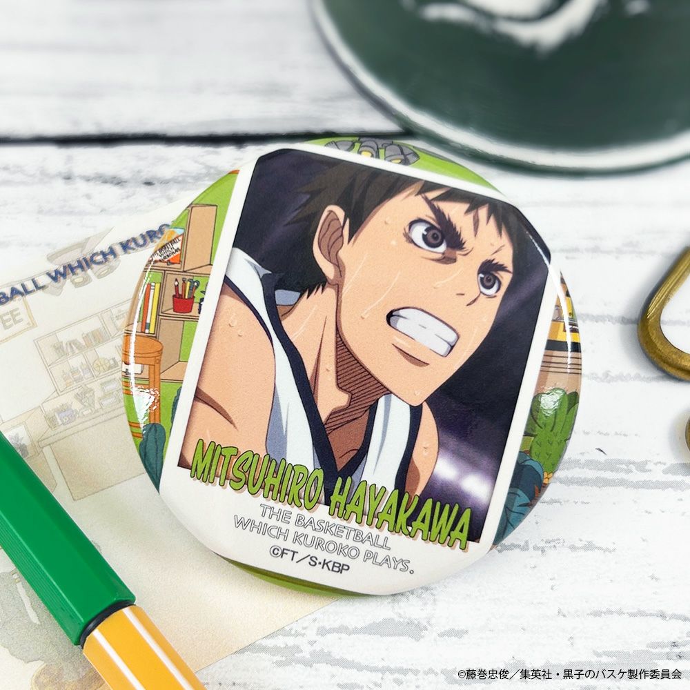 黒子のバスケ×文房具カフェ カフェポスターモチーフ 缶バッジ 虹村修造