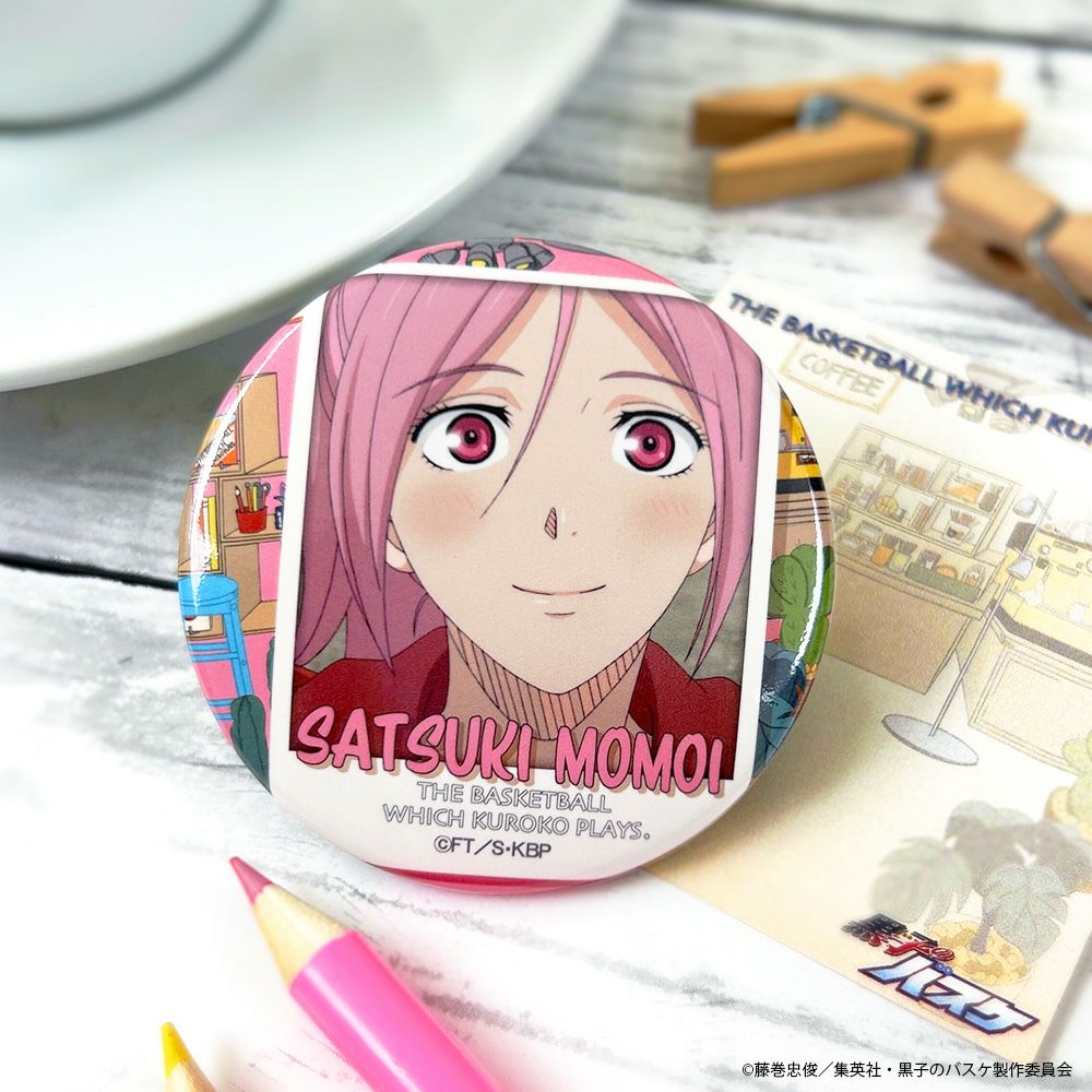 黒子のバスケ×文房具カフェ カフェポスターモチーフ 缶バッジ 桃井