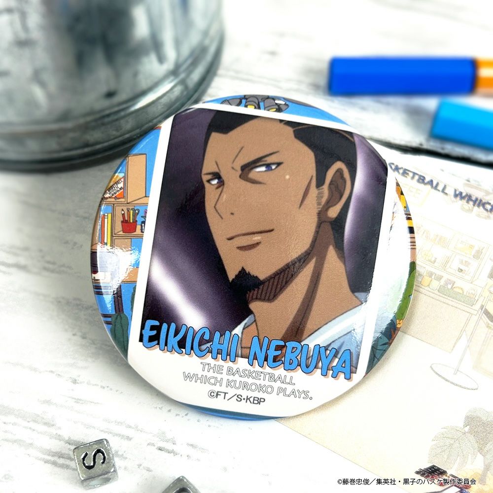黒子のバスケ×文房具カフェ カフェポスターモチーフ 缶バッジ 根武谷