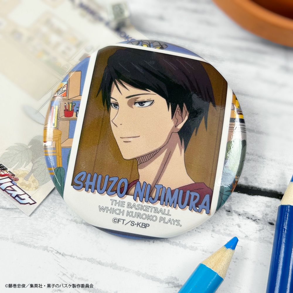 黒子のバスケ×文房具カフェ カフェポスターモチーフ 缶バッジ 虹村修造