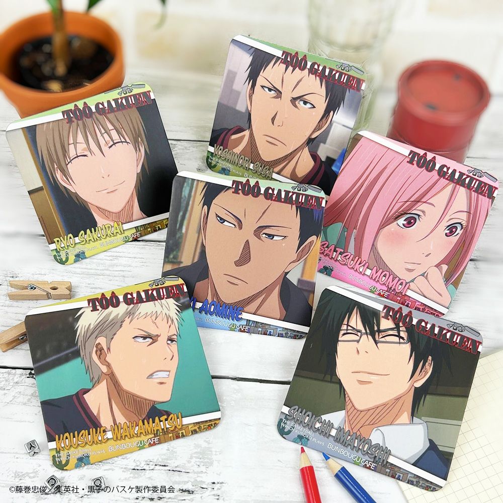 黒子のバスケ×文房具カフェ カフェインテリアモチーフ コースター