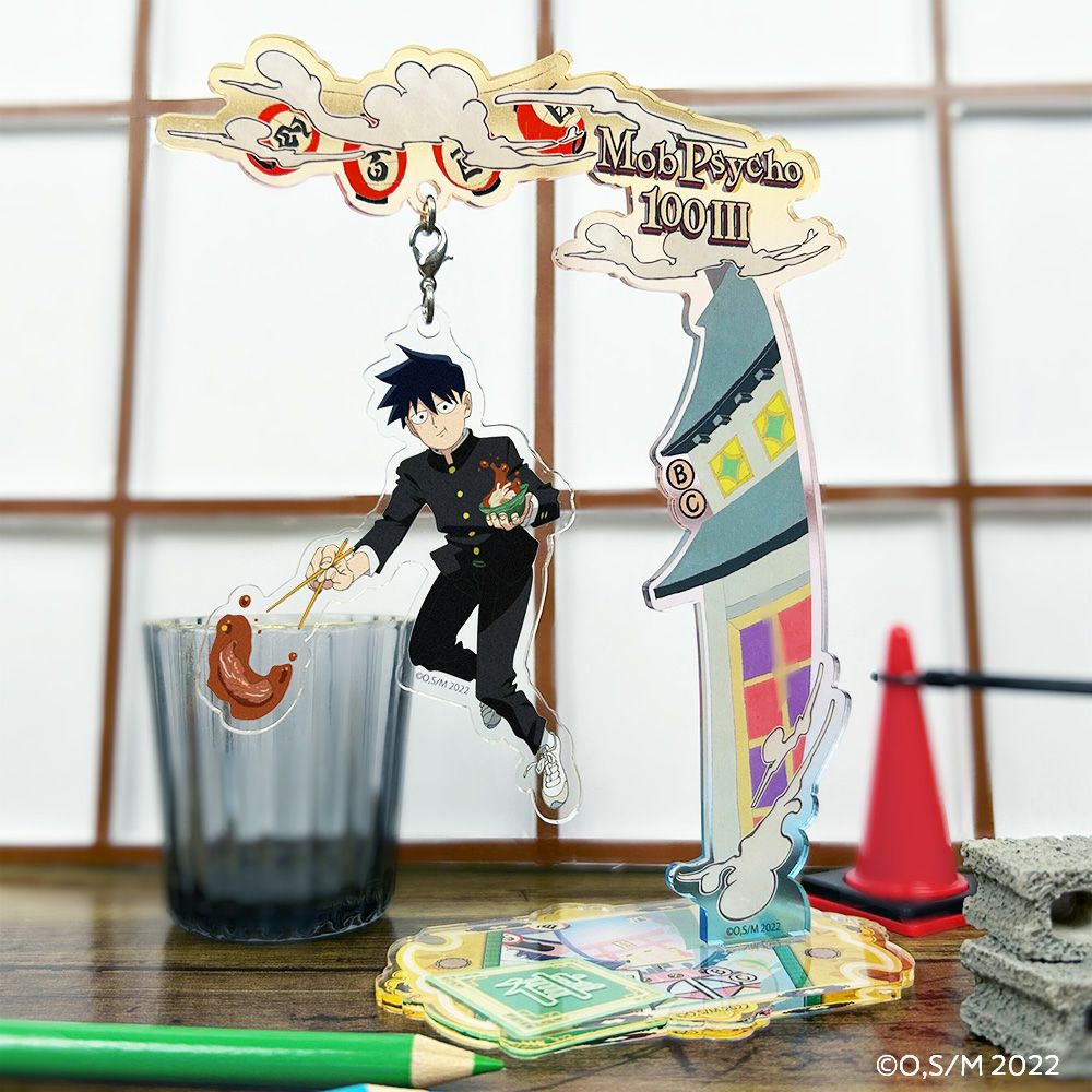 モブサイコ100×文房具カフェ アクリルブロック 影山律 | 文房具カフェ