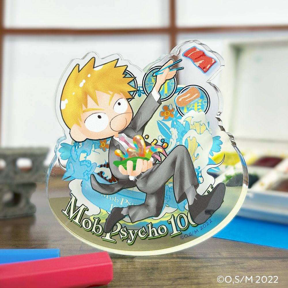 モブサイコ100 III×文房具カフェ ゆらゆらアクリルブロック 影山茂夫