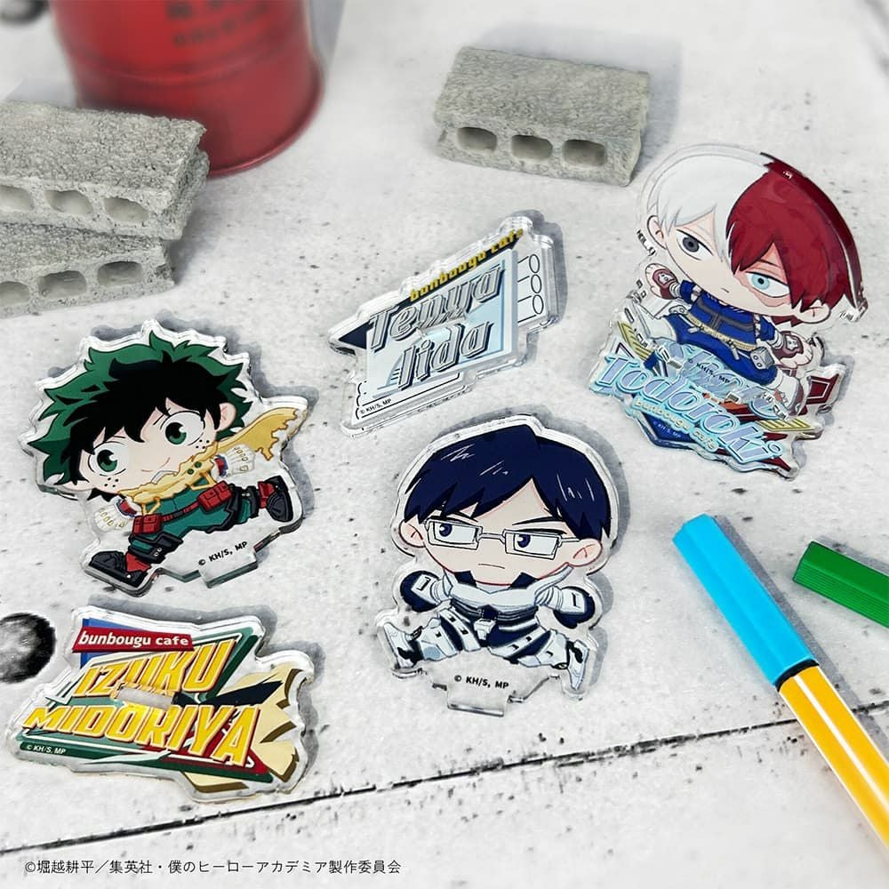僕のヒーローアカデミア×文房具カフェ すたさっさ。 ミニアクリル