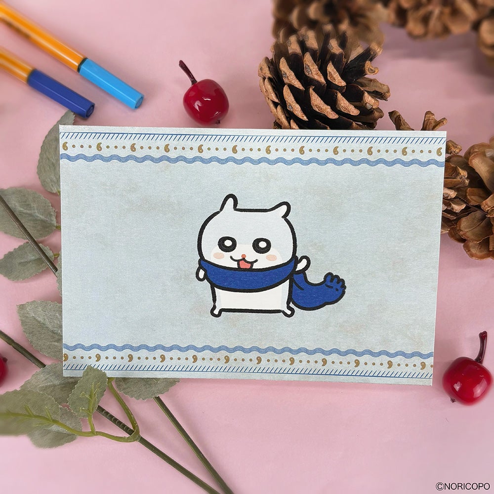クソハムちゃん×文房具カフェ 先史モチーフ ポストカード ユキハム