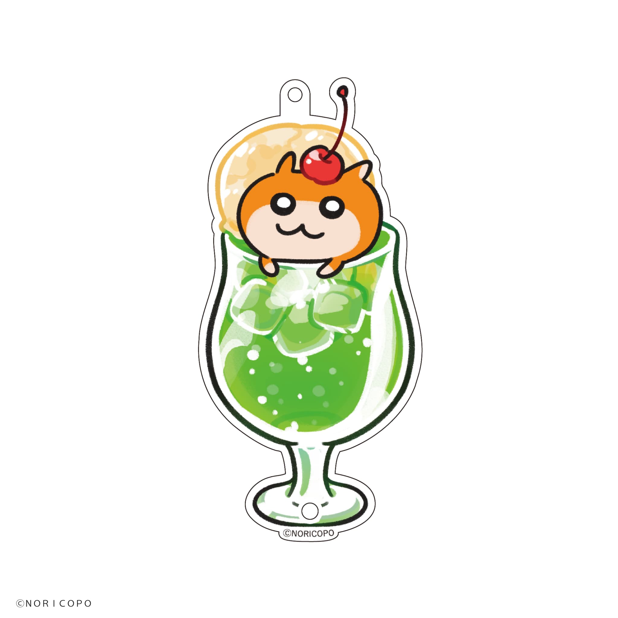 クソハムちゃん×文房具カフェ シャカシャカアクリルキーホルダーケース