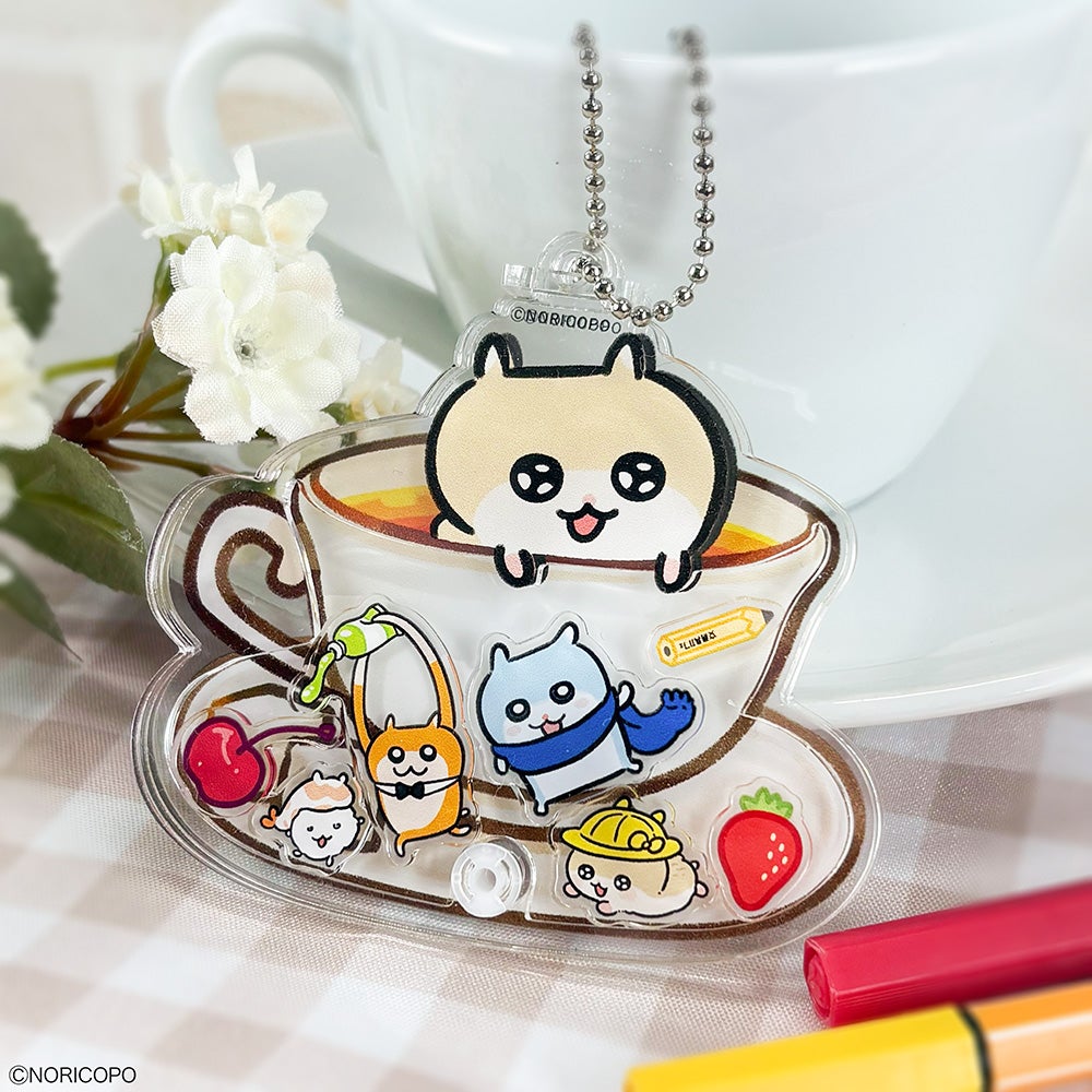 クソハムちゃん×文房具カフェ シャカシャカアクリルキーホルダーケース