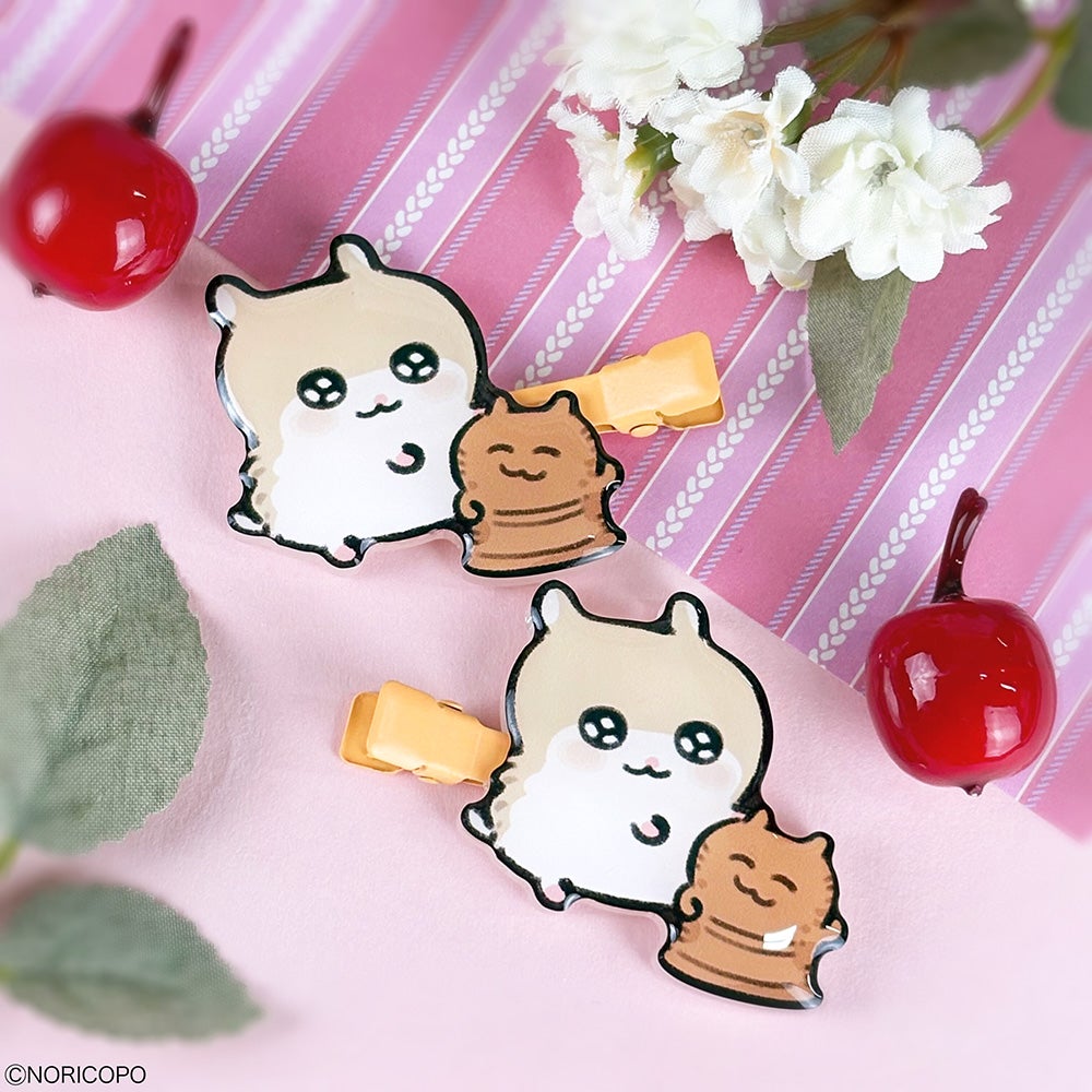 クソハムちゃん×文房具カフェ 先史モチーフ 前髪クリップ コビハム