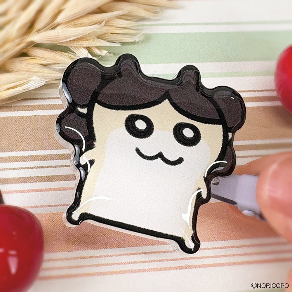 クソハムちゃん×文房具カフェ 先史モチーフ 前髪クリップ みずらハム
