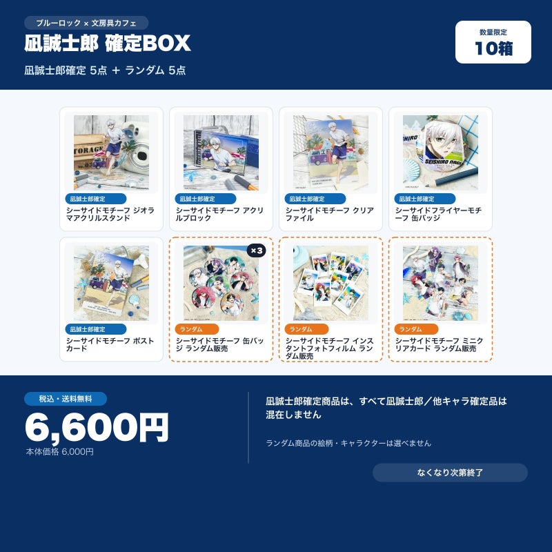 凪誠士郎確定 文房具カフェ お楽しみBOX