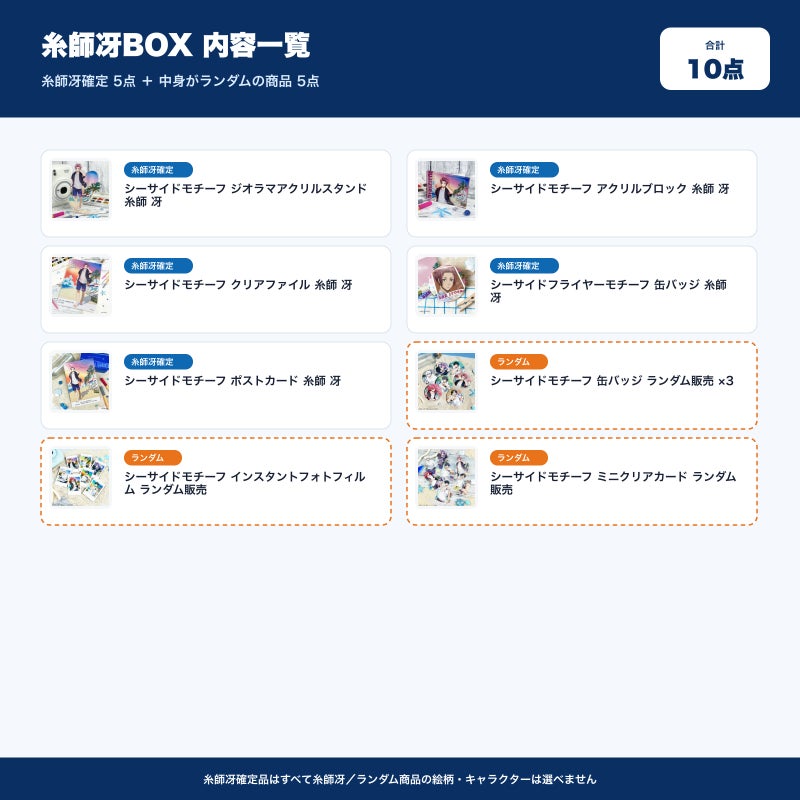 糸師冴BOX 内容一覧